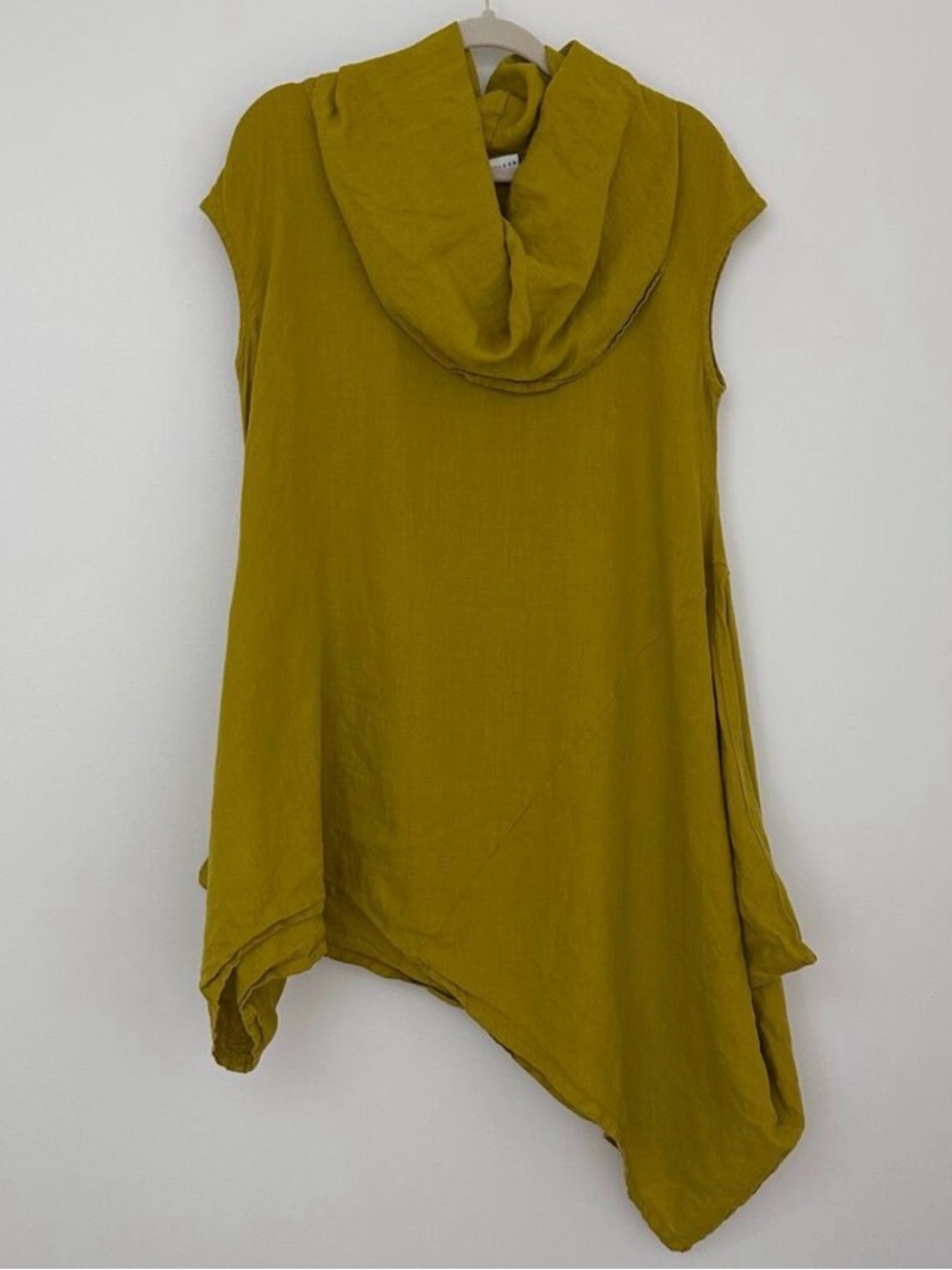 bryn Walker Asymmetric summer Tunic with Cowl Neck 100% linen